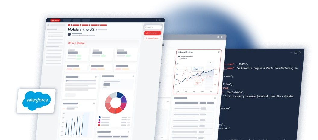Screen of an IBISWorld Salesforce Integration