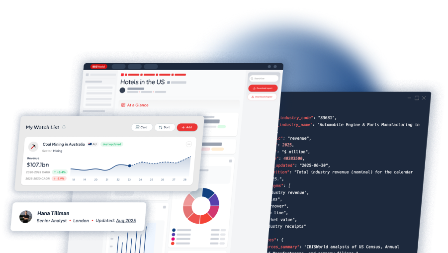 Screen of IBISWorld Industry Research Market Sizing Data